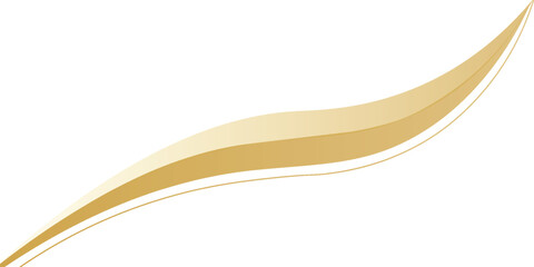 gold wave curve, golden wave corner shape for element, stripes ribbon golden graphic, striped gold