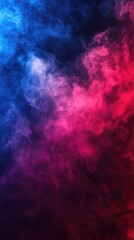 Wall Mural - Red blue smoke swirls, dark background, abstract art, design element (7)