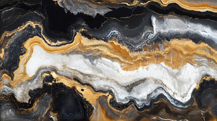 Fototapete - Mesmerizing abstract texture with fluid dynamic swirls of various colors and patterns resembling natural marble or agate  This visually captivating digital artwork has a contemporary