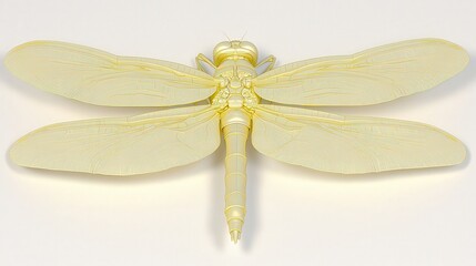 Wall Mural - minimal concept background of metallic dragonfly, intricately detailed wings reflecting light, hover