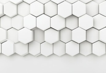 Poster - abstract background of white hexagonal shapes creating a textured surface. clean, minimalist design 