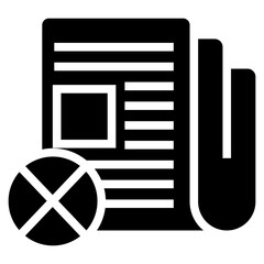 Poster - fake news vector icon