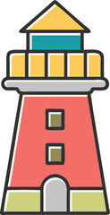 Poster - light house illustration concept on a white background