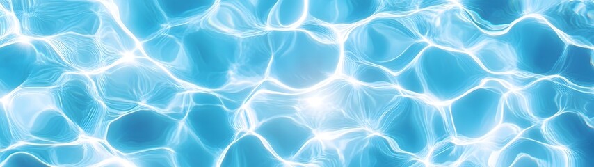 Poster - Tranquil and serene underwater water texture with shimmering light reflections and rippling waves creating a calming refreshing abstract background