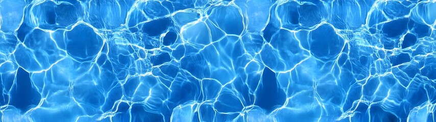 Aufkleber - Tranquil blue water surface with mesmerizing rippling reflections and abstract geometric patterns  Soothing minimalist and calming background texture perfect for relaxation