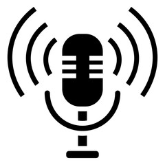 Poster -  Microphone vector icon