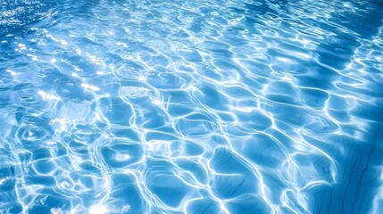 Aufkleber - Tranquil Rippling Water Surface with Reflections in Beautiful Blue Hues   Calm Serene and Peaceful Background for Relaxation Meditation or Design