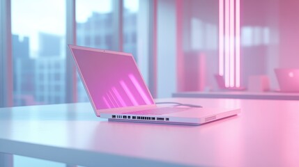 Poster - High-speed internet router with business communication devices connected.