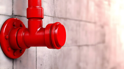 Poster - Emergency plumbing burst pipe repair chaos in urban environment action image close-up view