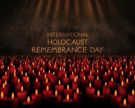 Holocaust Remembrance Day background, banner design.