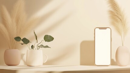 Poster - Minimalist smartphone setup with a chat app open.