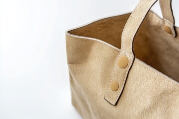 Poster - Stylish beige tote bag crafted from soft material with comfortable handles for everyday use and fashion accessories