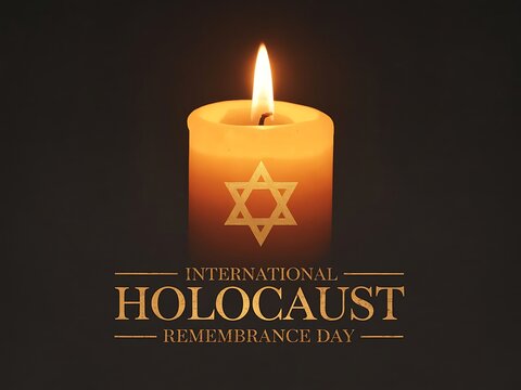 Holocaust Remembrance Day background, banner design.