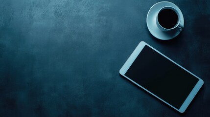 Poster - Smartphone on a sleek workspace with an international call interface.