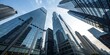 © Working Moments - Skyscrapers Perspective Glass and Steel Giants Against Blue Sky, architecture, cityscape
