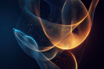 Poster - Modern abstract design showcasing a stylized globe with glowing lines representing international connections and futuristic aesthetics Generative AI