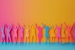© Imagentive - Diverse Paper People Cutouts Celebrating Happiness