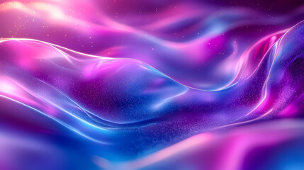 Aufkleber - Soft flowing waves of purple and pink blend seamlessly, creating a mesmerizing and enchanting visual experience