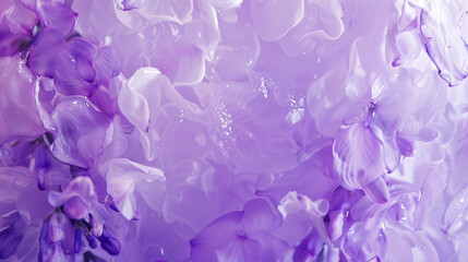 Poster - Delicate purple petals layer together, forming a serene visual display that evokes tranquility and beauty in nature