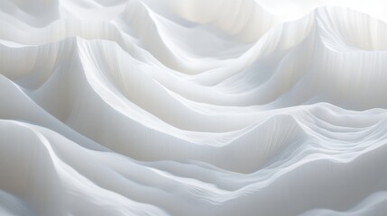 Poster - Mesmerizing White Sand Dunes Sculpted by Wind in Endless Formations