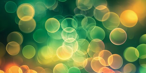 Poster - Colorful bokeh lighting creates a delightful atmosphere in a peaceful setting during evening hours