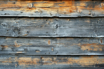 Aufkleber - Weathered gray and brown wooden planks, showing age and texture. Rustic background.