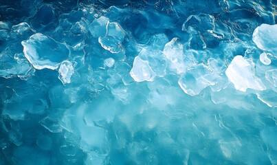 Poster - Captivating glacial ice patterns creating abstract beauty in chilling arctic waters