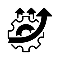 Poster - Efficiency Glyph line icon. Universal creative premium symbol. Vector sign icon logo template. Vector illustration