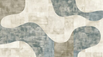 Poster - A wavy, abstract pattern composed of curved lines that intertwine and flow harmoniously.