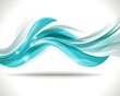 © JOKO WIBOWO - Abstract flowing teal wave over a light background