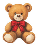 PNG Teddy bear illustration plush cute.