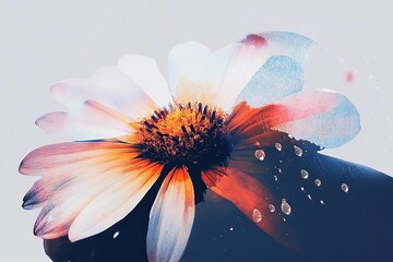 Leinwandbilder - Elegant floral background with delicate flowers, perfect for romantic, nature-inspired, or decorative designs.

