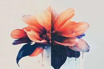 Poster - Elegant floral background with delicate flowers, perfect for romantic, nature-inspired, or decorative designs.

