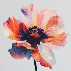 Leinwandbilder - Elegant floral background with delicate flowers, perfect for romantic, nature-inspired, or decorative designs.

