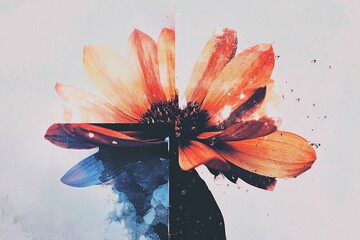 Poster - Elegant floral background with delicate flowers, perfect for romantic, nature-inspired, or decorative designs.

