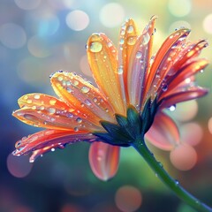 Leinwandbilder - Elegant floral background with delicate flowers, perfect for romantic, nature-inspired, or decorative designs.


