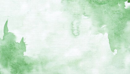 Poster - soft green watercolor texture background with organic abstract wash, subtle brush strokes, and gentle artistic gradient