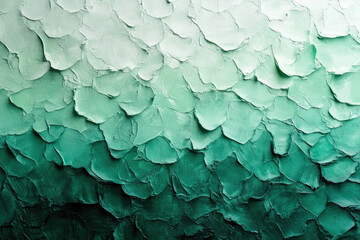 Poster - Abstract green palette knife painting with a gradient from light to dark shades creating a textured surface.