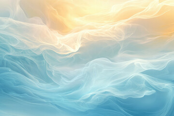 Aufkleber - Abstract image depicting ethereal, flowing pastel colors resembling clouds or fabric, creating a serene and dreamy atmosphere.