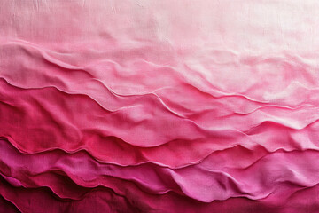 Poster - Abstract image of pink fabric with wavy texture and ombre gradient.
