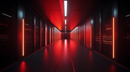 Poster - A futuristic data center with quantum computing and AI-driven operations
