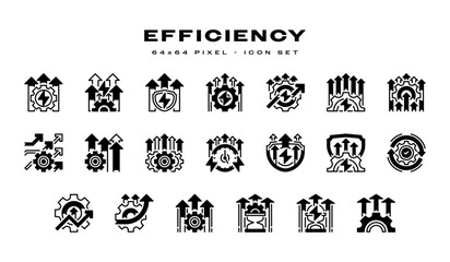 Poster - Efficiency Glyph line icon. Universal creative premium symbol. Vector sign icon logo template. Vector illustration