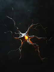 Wall Mural - Tree with burning fire