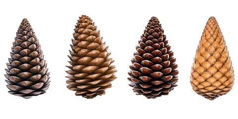 Poster - set of cones isolated on a transparent background. generative ai.
