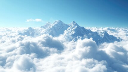 Wall Mural - Mountain Range Viewed from Plane