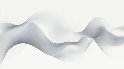 Fototapete - Flowing design with wavy lines digital art creative space abstract concept