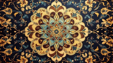 Poster - Creating intricate islamic patterns art studio digital artwork creative space close-up ornate islamic pattern with ara