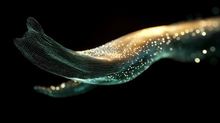 Poster - Embossed mesh is used to represent the concepts of internet connections, cloud computing, and neural networks