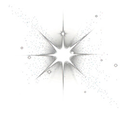 Wall Mural - png a vector glowing light effect illustration night star.