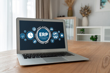 Fototapete - erp enterprise resource planning software for modish business to plan the marketing strategy